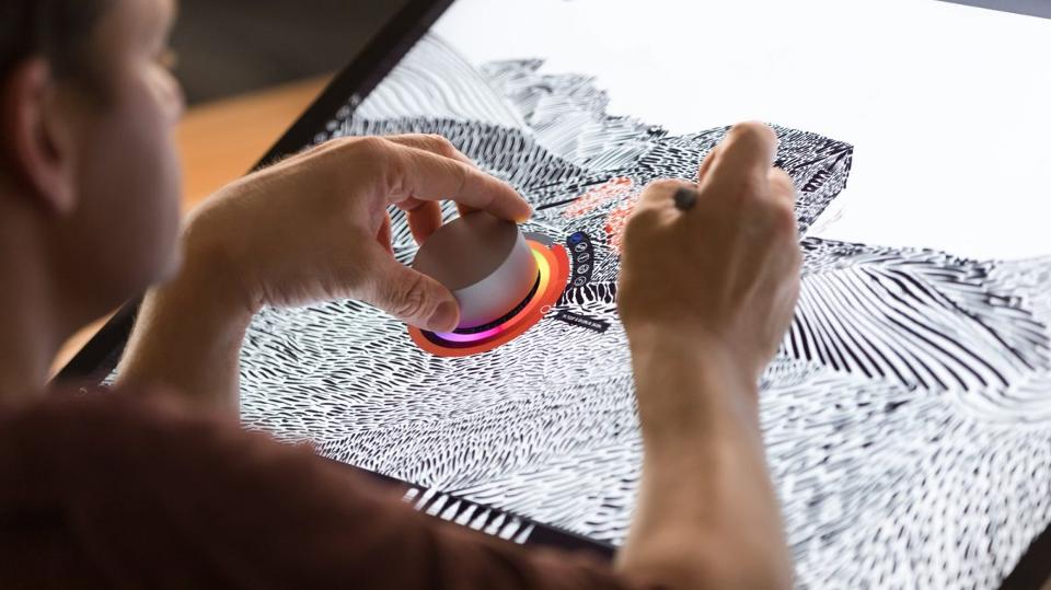 ms surface dial on screen  — Studio 3, Inc.