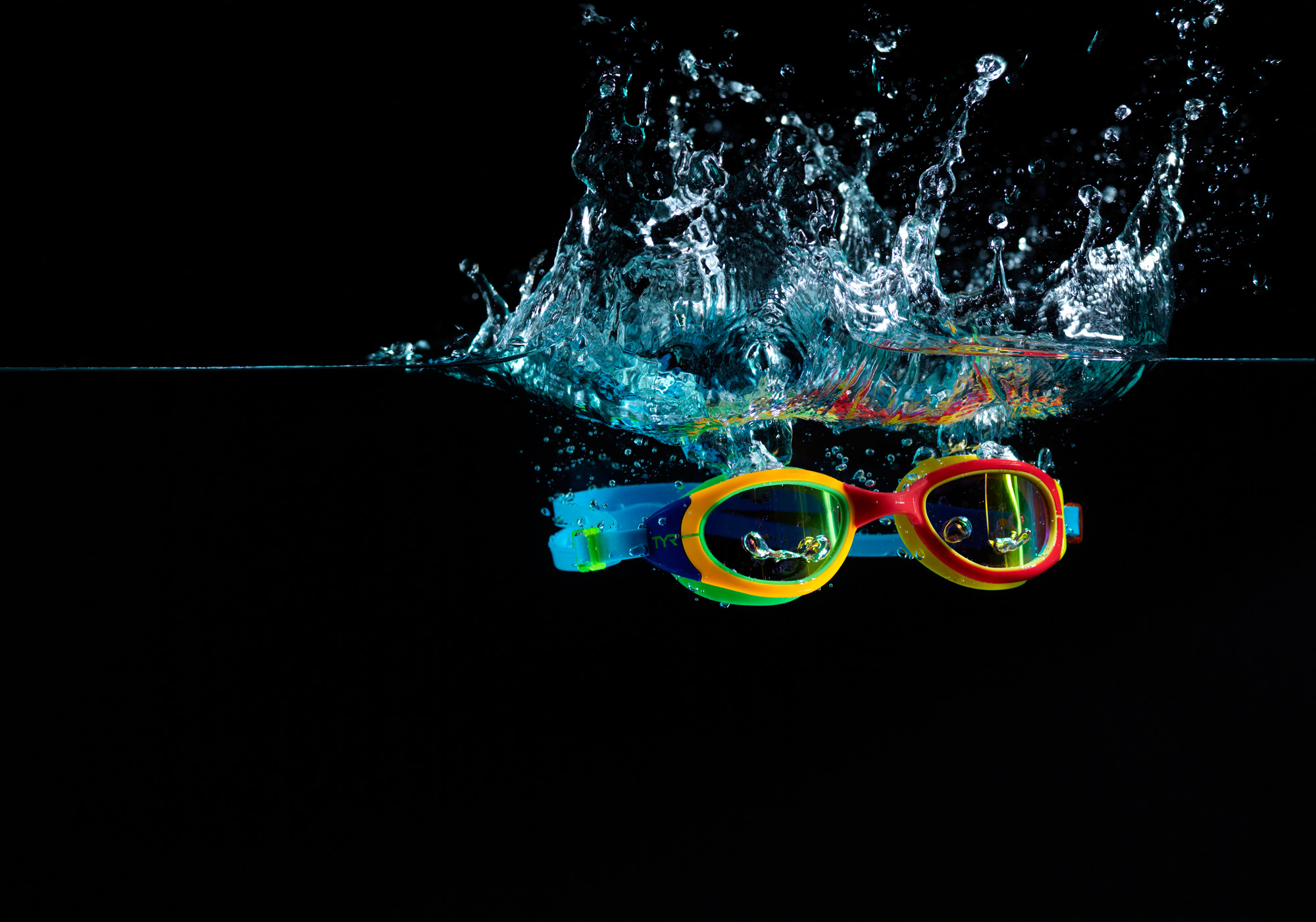 Multicolored-TYR-brand-swimming-goggles-product-photography-studio-3